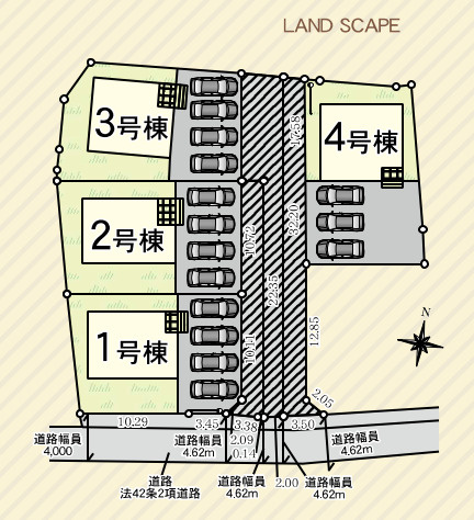 売新築戸建　富士宮市淀師の区画図