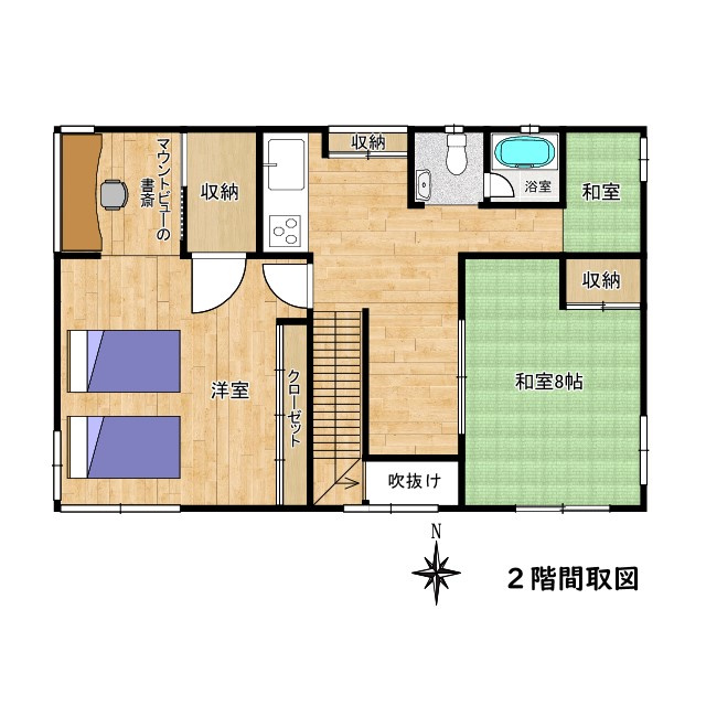 甲州市勝沼町 中古戸建の間取り