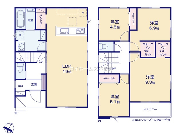 【間取り】 | 春日井市弥生町１丁目62『仲介料無料』新築戸建て | 2号棟