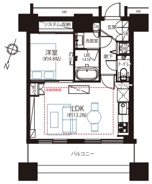 カテリーナ三田タワースイートの間取り