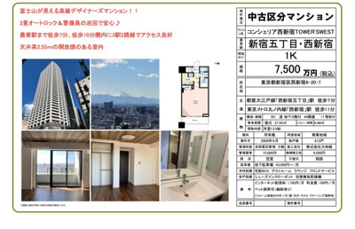 【その他】 | コンシェリア西新宿TOWER'SWEST　仲介手数料無料＋40万円現金プレゼント中