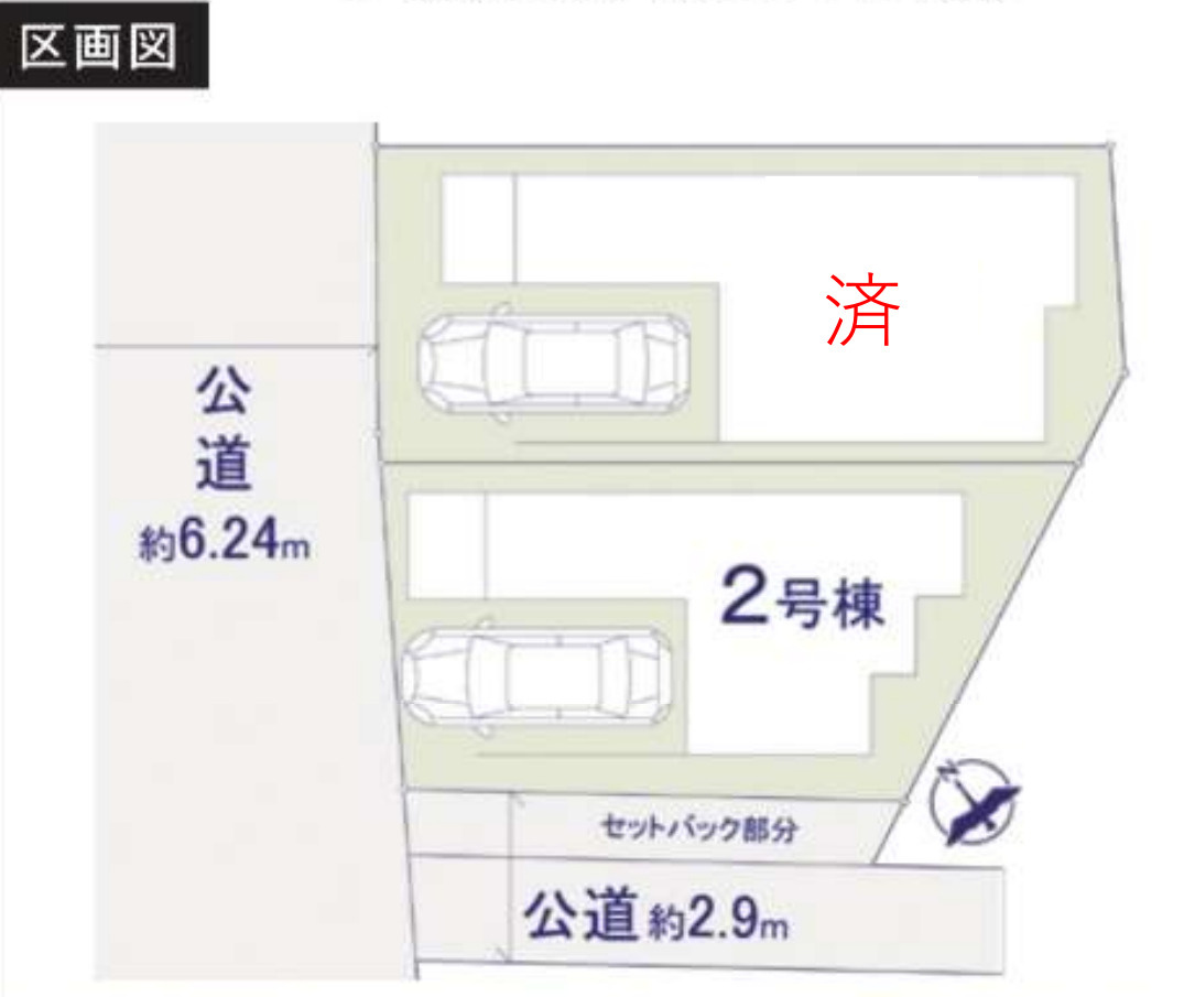 横浜市栄区笠間5丁目 新築戸建て【仲介手数料無料】の区画図