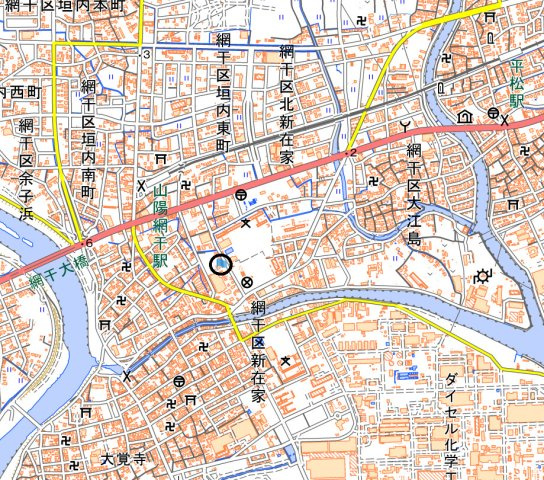 姫路市網干区新在家　区分事務所の地図