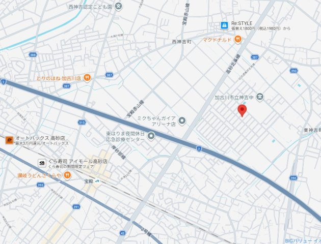 加古川市東神吉町神吉12期（全1棟）新築の地図