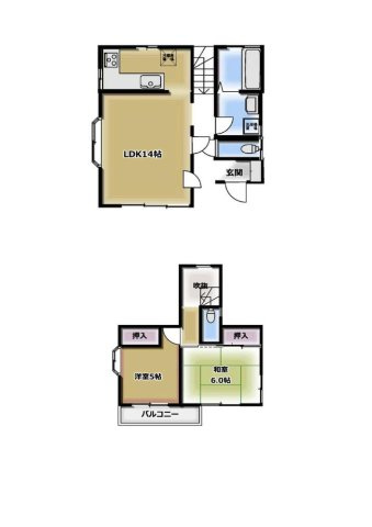 富山　中古戸建の間取り