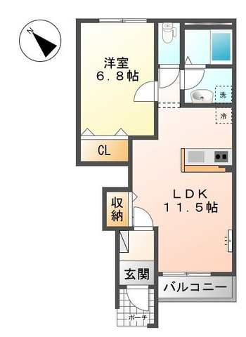 ココットⅡの間取り|間取図