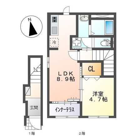リアン五日市中央の間取り|間取図