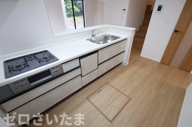 《仲介手数料無料》富士見市羽沢３丁目3-13新築一戸建てグラファーレのキッチン