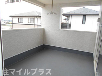 【バルコニー】 | 矢吹町一本木新築一戸建て7棟 | 暖かな日差しのふりそそぐバルコニー