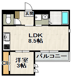 GRANDTIC　Laulea小林（グランティックラウリアおばやし）の間取り