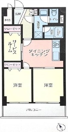 【間取り】 | パレドール池袋 | 南西向きのお部屋なので、陽当たり・通風良好です！