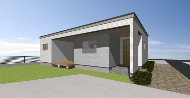 伊勢崎市宮前町Bの完成予想図|外観施工イメージ