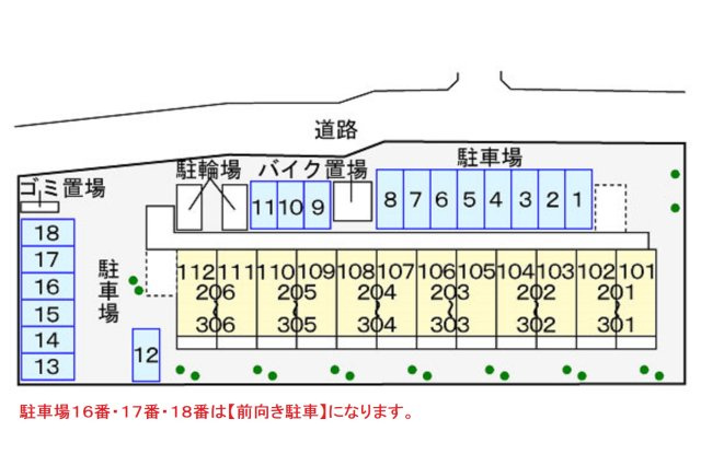 カーサ・アネーロの区画図