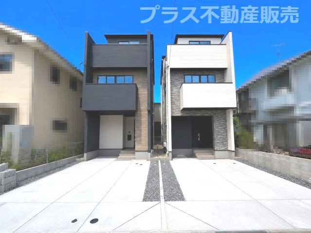 【外観】 | 大野城市雑餉隈町2丁目1期　2号棟（全2棟）【仲介手数料無料・0円】 | 現地写真。プラス不動産販売なら、現場の全ての棟をまとめてご見学頂けます。