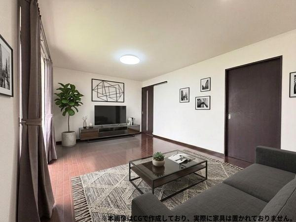 望みが丘　戸建ての居間・リビング|※本画像はCGで作成しており、実際に現地に家具は置かれておりません。また、価格に家具は含まれておりません。画像と現状が異なる場合は現状を優先します。