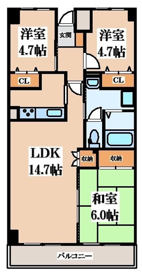 【間取り】 | 戴慶カーサグラシア