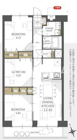 豊中緑ヶ丘サンハイツB棟の間取り
