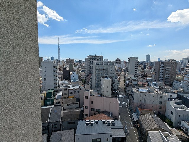 ニド三ノ輪の展望|10F、バルコニーからスカイツリー隅田川花火見えます