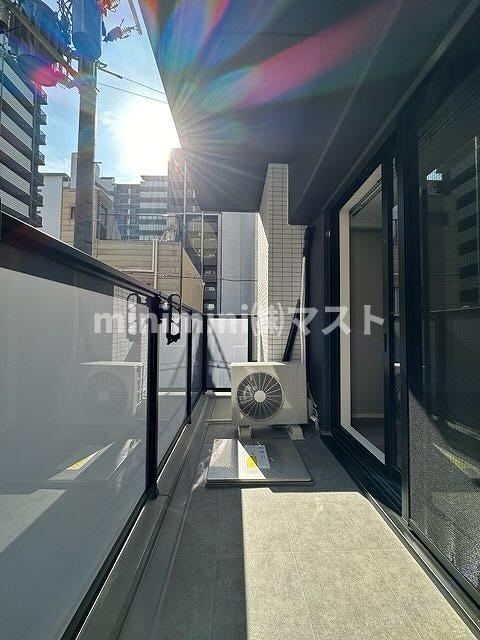 大阪市中央区谷町４丁目の賃貸マンションのバルコニー