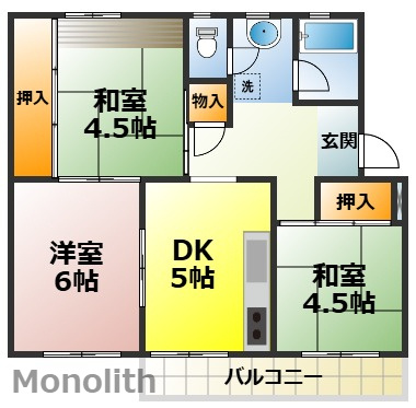 鶴山台19号棟の間取り