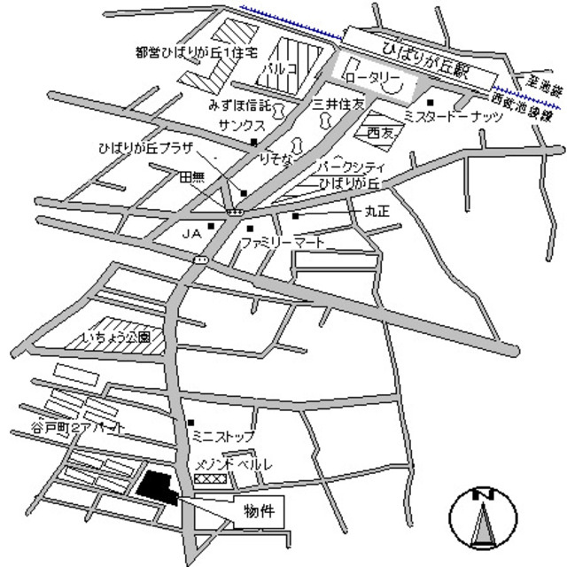 ヌーベルヴィラージュひばりの地図