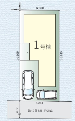 相模原市中央区小山　1棟の区画図