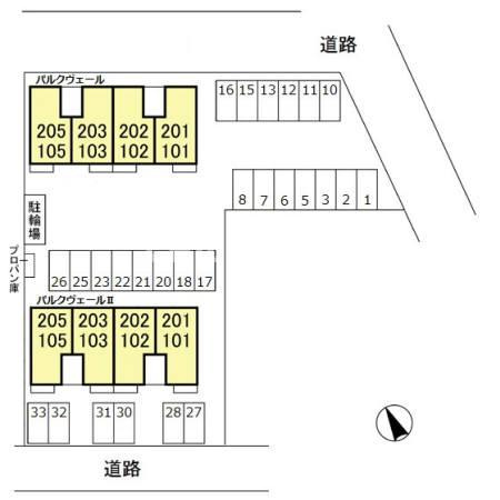 パルクヴェール　Ⅱの区画図|当社、チルホームのHPもご覧ください(^^)/物件情報多数♪