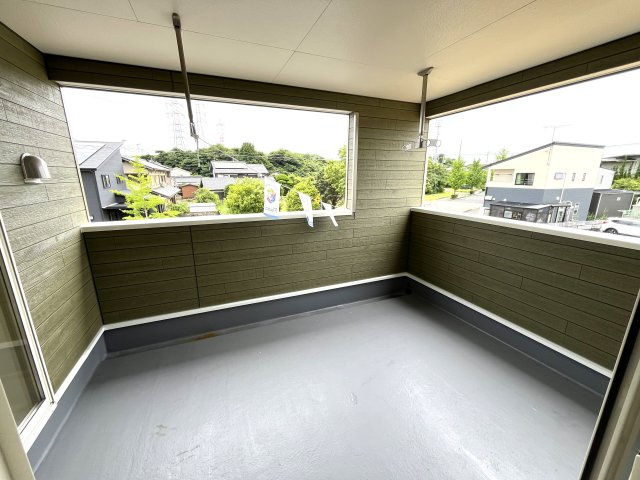 【展望】 | 仲介手数料無料！須恵小学校に通える新築戸建　山陽小野田市南竜王町　第１－３号棟　クレイドルガーデン　アーネストワン | 屋根付きバルコニー