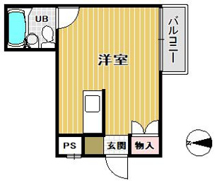 ハイツ甲東パート2の間取り