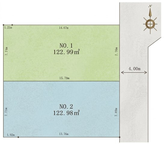 国分寺市東元町2丁目　建築条件付き売地の区画図|間取りや色を一から決められる自由設計型の新築です♪間取り等を選べるのは４月中限定となります。