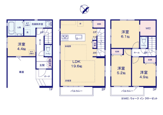 【間取り】 | 福岡市博多区那珂1丁目1期　2号棟（全2棟）【仲介手数料無料・0円】 | 平日、土日祝日もお好きな日時にご見学可能です。お気軽にお問合せ下さい。