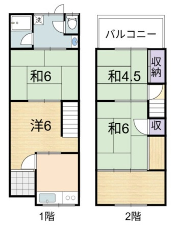 【間取り】 | 野々上1丁目貸家