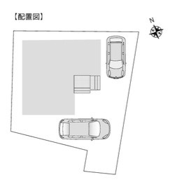 松本市女鳥羽2丁目　新築戸建の区画図|カースペースは車種にもよりますがお車2台駐車可能です。
