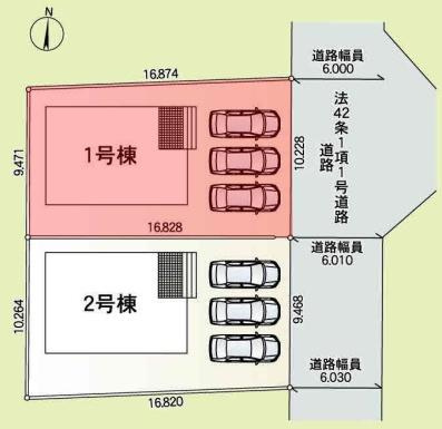 前橋市大利根町第２（１号棟）の区画図|区画図