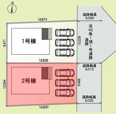 前橋市大利根町第２（２号棟）の区画図|区画図