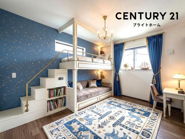 横浜市南区永田北３丁目の新築一戸建の洋室|二面採光の明るい洋室♪
休日はこちらでおくつろぎ下さい♪
※家具等はＣＧでの参考レイアウトです。