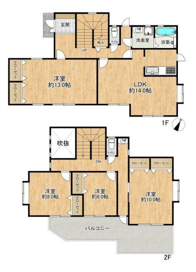 【間取り】 | 明石市魚住町錦が丘1丁目　中古戸建