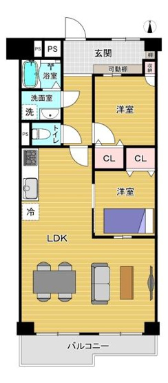 【間取り】 | 高殿コーポ