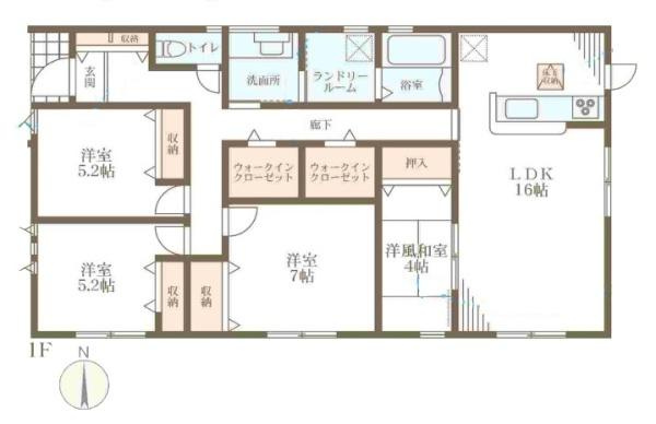 リーブルガーデン黒田 ３号棟 ／新築一戸建の間取り