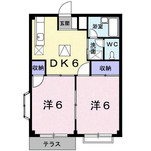 レピュートおんつかⅡの間取り
