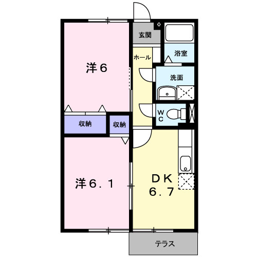 ＨＯＮＥＹＨＯＭＥ　Ｂの間取り