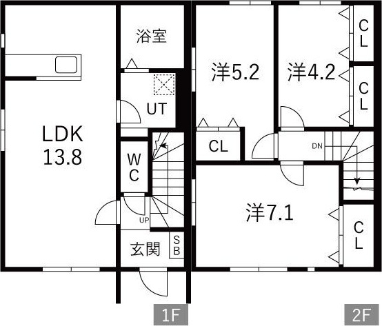 GRAND GARDENⅢ(B棟)の間取り