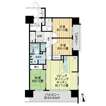 【間取り】 | サーパス駅東公園