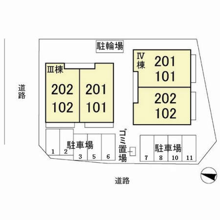 ノールメゾン Ⅳの区画図