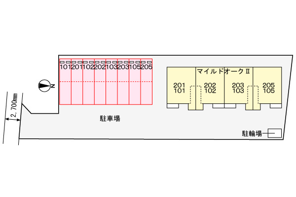 マイルドオークⅡの区画図