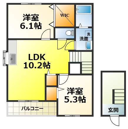 カーサ高尾の間取り