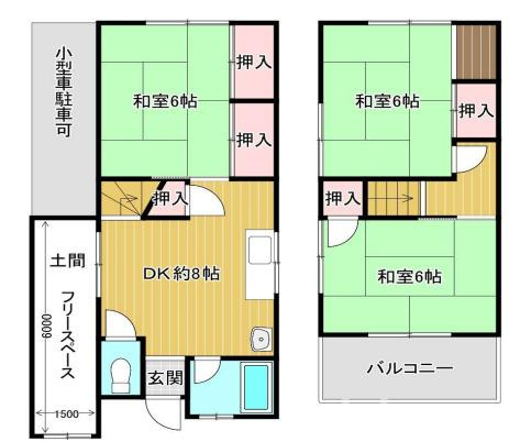 髙野貸家の間取り