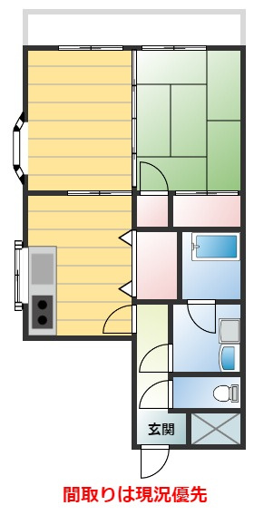 唐津市鏡の賃貸マンションの間取り