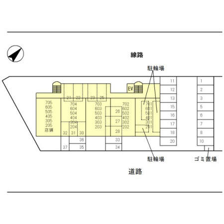 メゾンアザレアの区画図