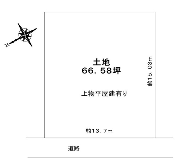 【土地図】 | 大枝西新林町一丁目　建築条件無し売土地